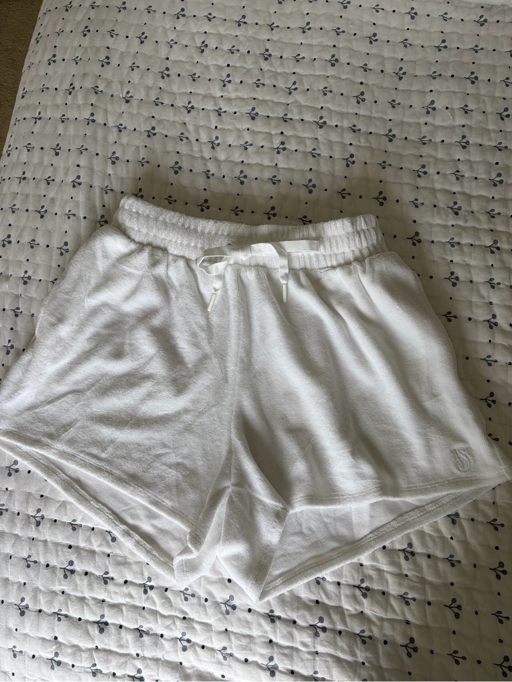 Victoria's Secret White Terry cloth Lounge Shorts